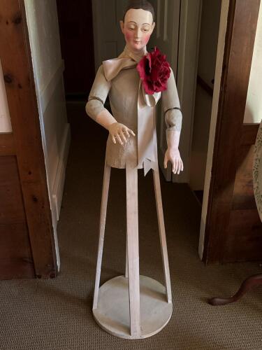 Folk Art-Style Wooden Mannequin Figure