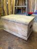 Pine Storage Chest With Divided Interior and Iron Handles