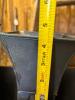 Five Black Metal Tapered Square Planters - 5