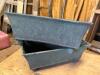 Set of Rectangular and Flared Patinated Metal Planters - 8