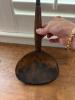 Antique Butter Serving Set: Blue Willow Dish, Wooden Paddle - 10