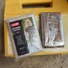 Camping Lot: Lantern, First Aid Kit, Poncho, Survival Blanket, & Utensil Set - 3