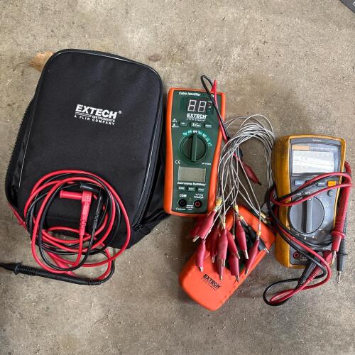Fluke Multimeter & Extech Cable Identifier and Tester
