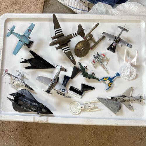 Die-Cast and Plastic Aircraft and Spaceship Model Assortment