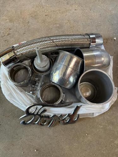Assorted Ford Automotive Chrome Parts and Accessories