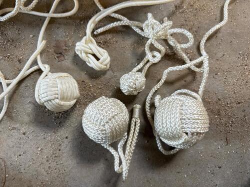 Monkey Fist Knots with Rope Pulls