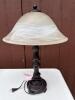 Transitional Style Glass Shade Table Lamp