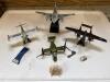 Assorted Die-Cast Aircraft Models and Star Trek Collectibles