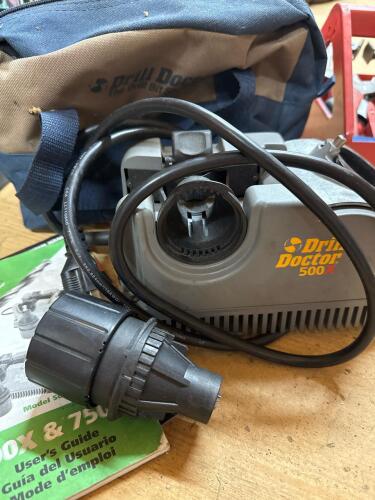 Drill Doctor 500X Drill Bit Sharpener with Bag and Accessories