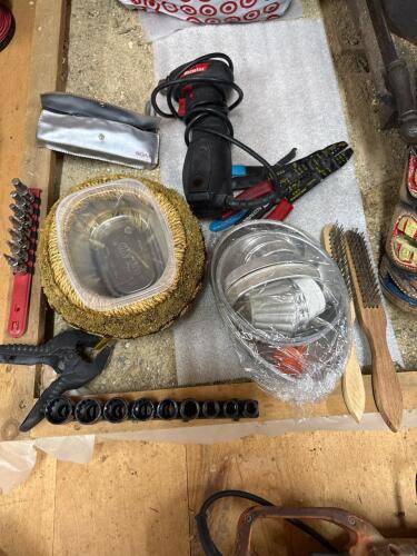 Assorted Hand Tools and Drill Master Corded Drill