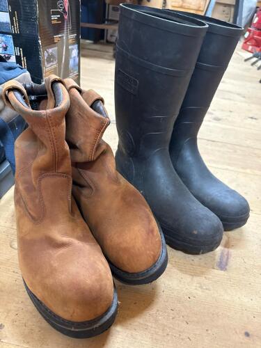 Work Boots and Steel Toe Rubber Boots