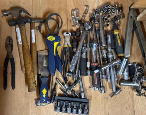 Mixed Hand Tools and Sockets Assortment