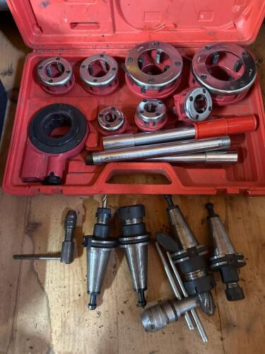 Threading Die Set with Milling Tool Holders and Accessories