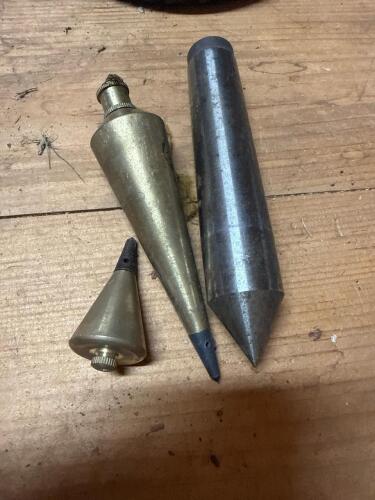Brass and Steel Plumb Bobs