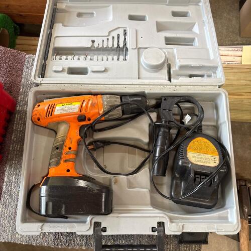 Chicago Electric Cordless Drill with Battery Charger