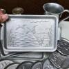 Embossed Aluminum Drink Trays, Coasters, Pitcher, Candle Holders - 2
