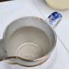 Blue and White Ceramic Pitcher With Gilt Rim, Windmill Motif - 4