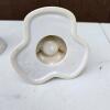 Pair of White Ceramic Art Deco-Style Flower Frogs - 2