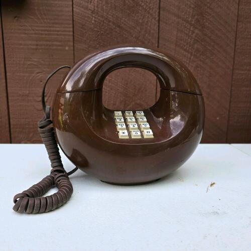 Western Electric Brown Push-Button 'Donut' Telephone