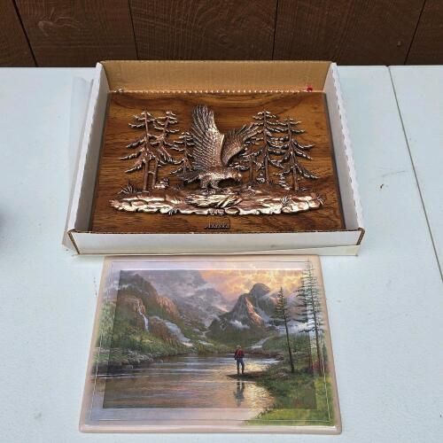 Thomas Kinkade Almost Heaven Limited Edition Plate and Alaska Plaque