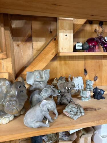 Elephant Figurines Assortment Including Lenox, Homco, Original Otagiri