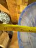 Large Frosted Blue Art Glass Pedestal Bowl - 6