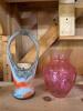 Glass Vases, Swirled Art-Style and Pink FTD