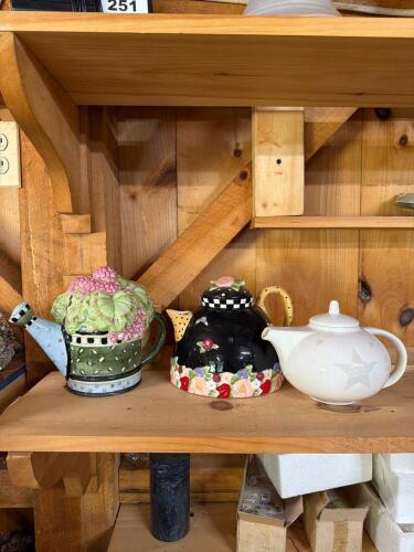 Three Decorative Teapots