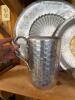 Hand Forged Aluminum Plates, Bowl, and Pitcher Set - 2