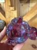 Pair of Purple Art Glass Elephant Figurines - 3