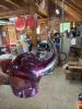 Pair of Purple Art Glass Elephant Figurines - 5
