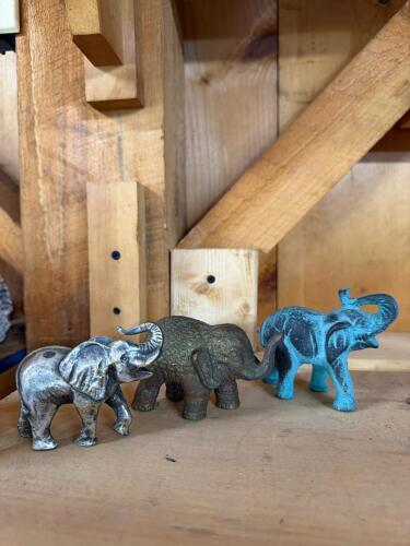 Brass and Metal Elephant Figurines