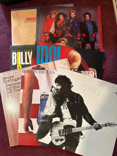 Vintage Rock Vinyl Records: Springsteen, Idol, Heart