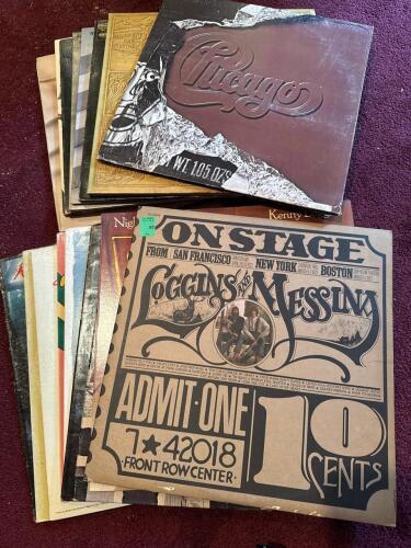 Assorted Chicago and Loggins & Messina Vinyl Records