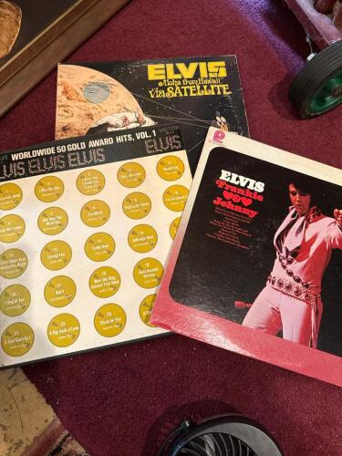 Elvis Presley Vinyl Records: Worldwide 50 Gold Award Hits, Aloha from Hawaii, Frankie and Johnny
