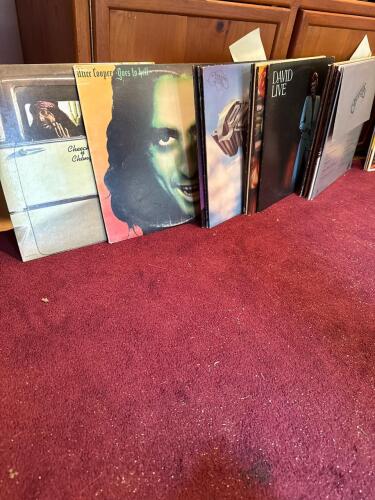 Vintage Vinyl Records: Bowie, Carpenters, Commodores, Cheech & Chong