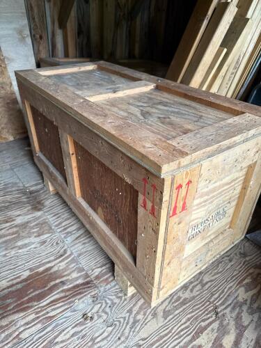 Set of 3 Wood Shipping Crates with Foam Lining