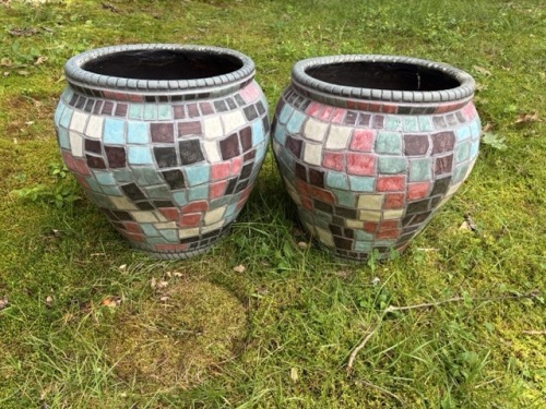 Mosaic Tile Outdoor Planters