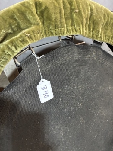 Vintage-Style Mini Trampoline with Green Velour Border