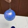 Blue Glass Christmas Ornaments Assortment - 4