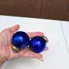 Blue Glass Christmas Ornaments Assortment - 5