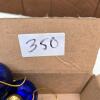 Blue Glass Christmas Ornaments Assortment - 6