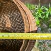 Woven Basket with Lid and Hanging Metal Wind Chime - 5