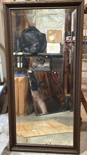 Rectangular Wall Mirror With Ornate Frame