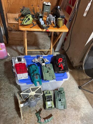 Vintage GI Joe Vehicles and Star Wars TIE Fighter Toy Assortment