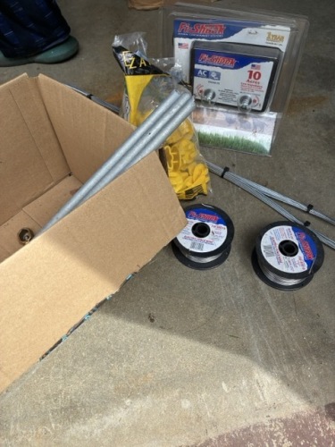 Fi-Shock Electric Fence Energizer Kit with Wire and Accessories