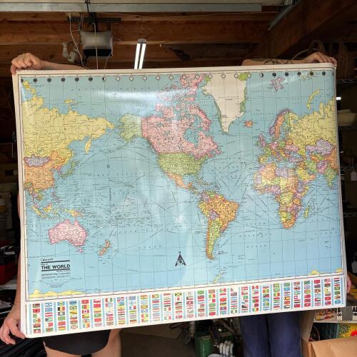 Colorprint Map of the World by American Map Corporation