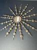 Mid-Century Modern-Style 16" Wide Starburst Mirror with Glass Accents - 5