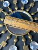 Mid-Century Modern-Style 16" Wide Starburst Mirror with Glass Accents - 7