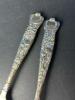Silverplated Salad Serving Spoon and Fork Set with Fruit Motif - 3